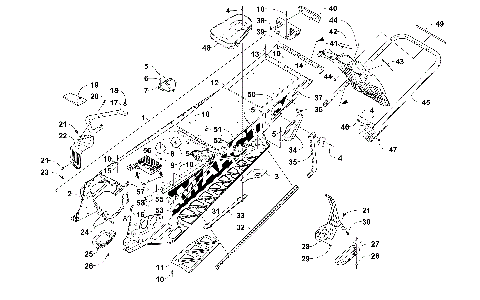 TUNNEL, REAR BUMPER, AND SNOWFLAP ASSEMBLY [103023]