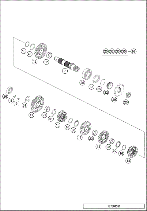 TRANSMISSION II - COUNTERSHAFT