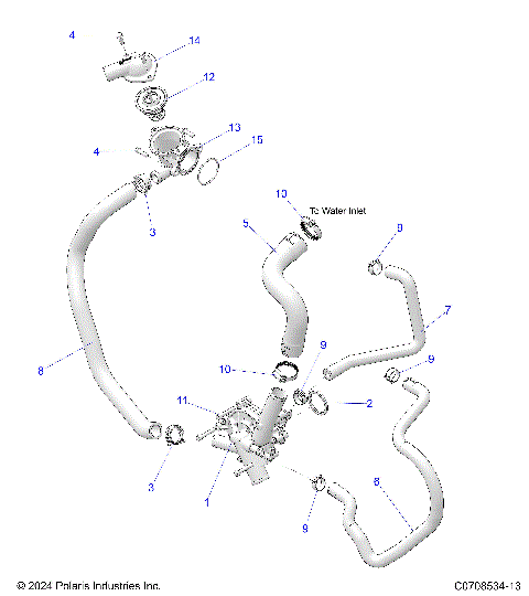 ENGINE, WATERPUMP AND BYPASS