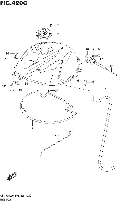 FUEL TANK (GSX-R750L9 E33)