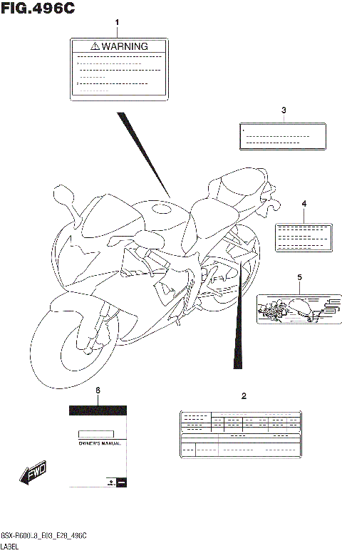 LABEL (GSX-R600L8 E33)