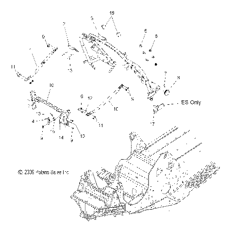 CHASSIS, FRONT - S10PK6HSA/HSL/HEA/PM6HSA/HSL (49SNOWCHASSISFRT10600RMK)