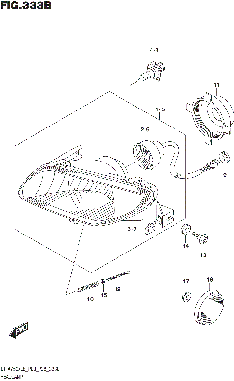 HEADLAMP (LT-A750XL8 P28)
