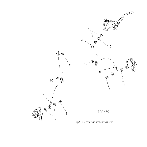 BRAKES, FRONT BRAKE LINES - A18SHE57FS (101459)