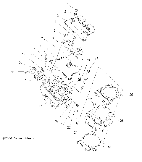 ENGINE, CYLINDER - A07GP50AA/AB (49ATVCYLINDEROUTLAW)
