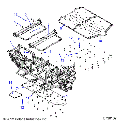 CHASSIS, FRAME  - R22M4A57B1/EB5/B9 (C730167)