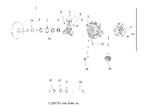 DRIVE TRAIN, PRIMARY CLUTCH - A15S6A76FA (49ATVCLUTCH08SP800EFI)