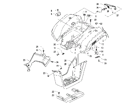 REAR BODY PANEL AND TAILLIGHT ASSEMBLIES [302037]