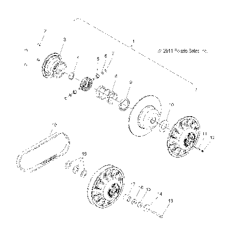 DRIVE TRAIN, CLUTCH, SECONDARY - S21EEC8RS ALL OPTIONS (49SNOWDRIVENCLUTCH1322948)