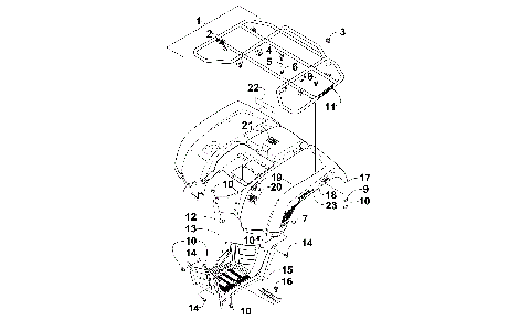 REAR RACK, BODY PANEL, AND FOOTWELL ASSEMBLIES [300518]