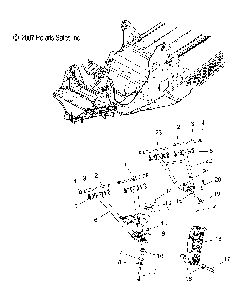 SUSPENSION, FRONT (SPECIAL 08 BUILD) - S08PG8ES (49SNOWSUSPFRT08800RMK)