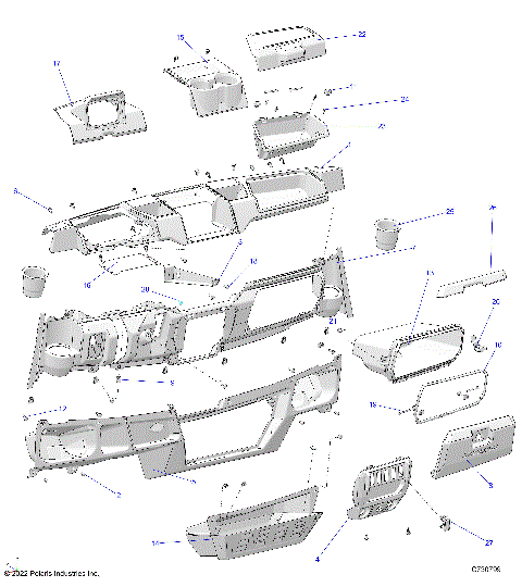 BODY, DASH - R23RRED4FA/DA/SD4CA/CK (C730799)