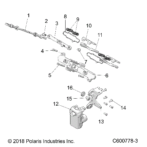 ENGINE, EXHAUST VALVE ASM. - S21ELS8RS/8RE ALL OPTIONS (600778-3)