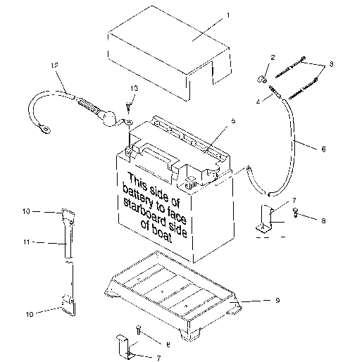 BATTERY BOX SLX 780 B954287 (4933953395B006)