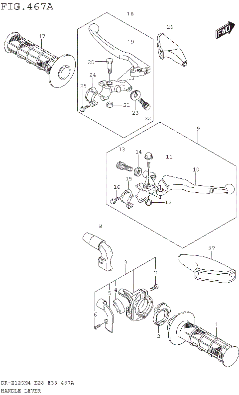 HANDLE LEVER (DR-Z125)
