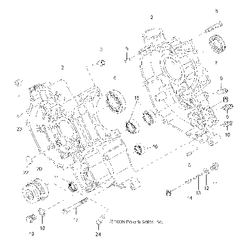 ENGINE, CRANKCASE - R10TH50AG/AR (49RGRCRANKCASE095004X4)
