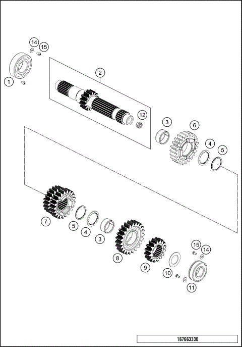 TRANSMISSION I - MAIN SHAFT