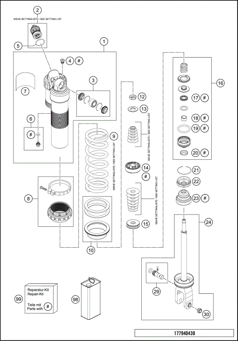 SHOCK ABSORBER DISASSEMBLED