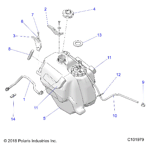 BODY, FUEL TANK ASM. - A19S6E57F1/FL [C101979]