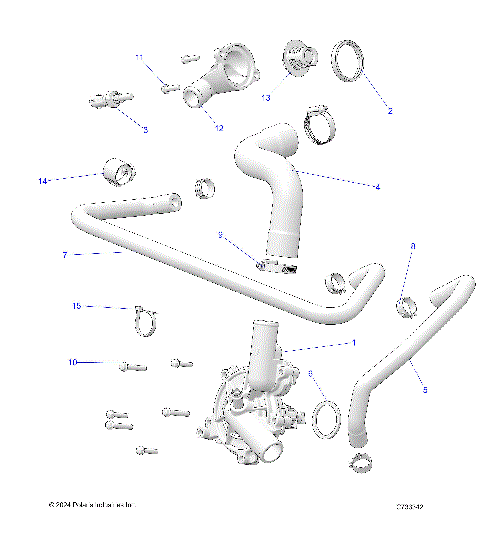 ENGINE, WATERPUMP AND BYPASS - R25RRS99CK/EK (C733342)