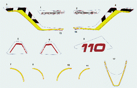 DECAL KIT (ROCKET RED)