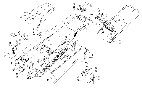 TUNNEL, REAR BUMPER, AND SNOWFLAP ASSEMBLY [99405]