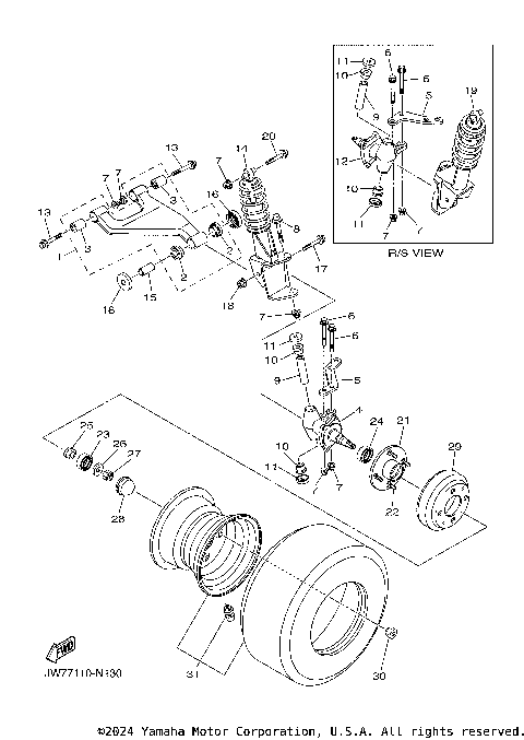 FRONT SUSPENSION & WHEEL