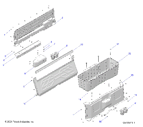 BODY, FLOOR CLOSEOFFS and BIN - R22M4A57B1 (C0705419-1)