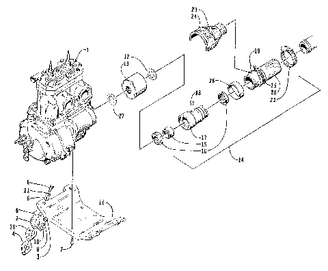 ENGINE AND RELATED ASSEMBLY [73368]