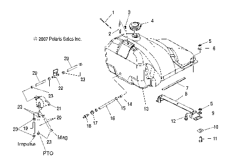 FUEL SYSTEM, FUEL TANK and PUMP - S08NT3AS/ASA/AE (49SNOWFUEL08340TR)