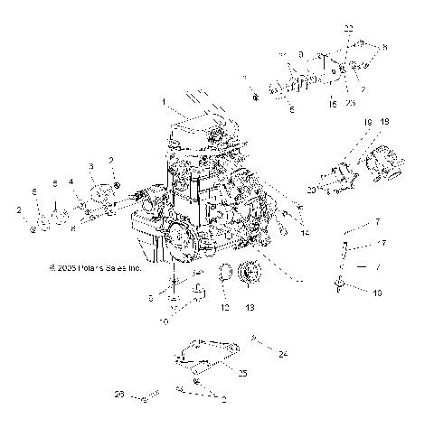 ENGINE, MOUNTING - A07TH76AU/TN76AF/AL/AU (49ATVENGINE07X2800)