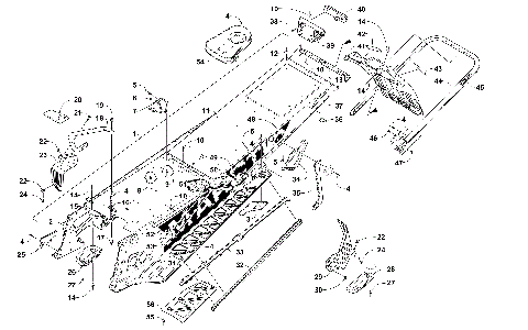 TUNNEL, REAR BUMPER, AND SNOWFLAP ASSEMBLY [103958]