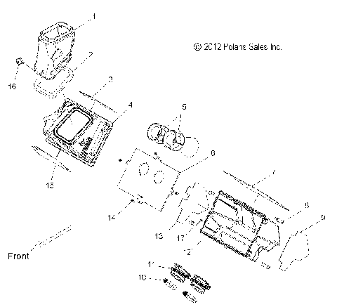 ENGINE, AIR INTAKE SYSTEM - S14BR8GSA/GSL (49SNOWAIR13RUSH)