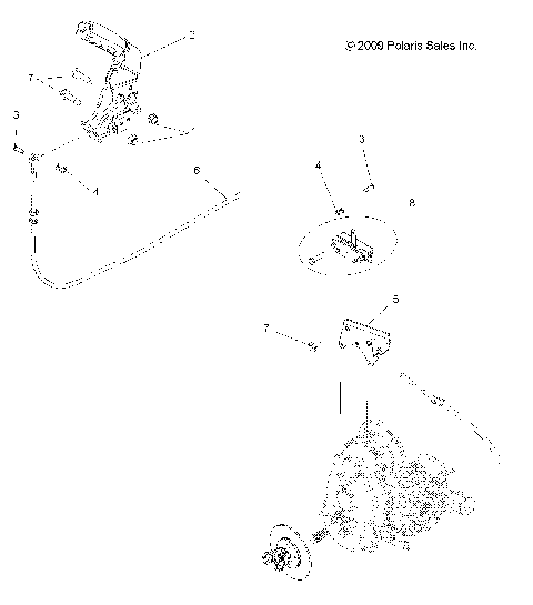 BRAKES, PARK BRAKE ASM. - R10RC08GA/GH/FA/FH (49LEVBRAKEPARK10SDW)