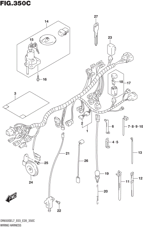 WIRING HARNESS (DR650SEL7 E33)