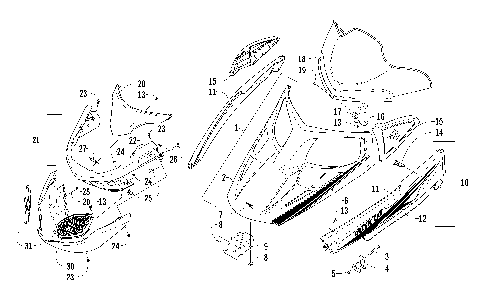 HOOD, WINDSHIELD, AND FRONT BUMBER ASSEMBLY [93049]