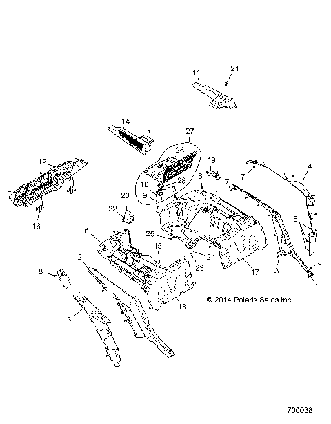 BODY, REAR RACK AND FENDERS - Z15VDE99FV (700028)