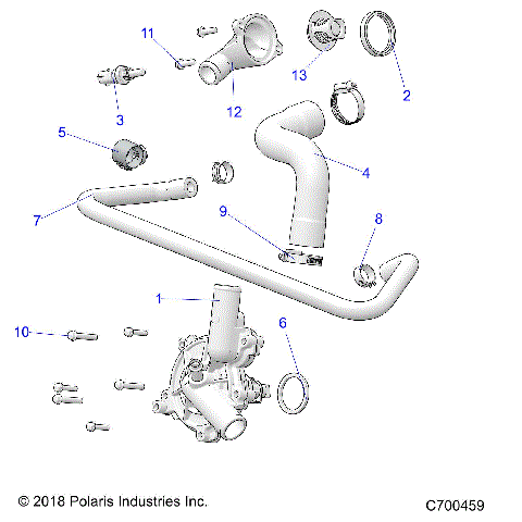 ENGINE, WATERPUMP AND BYPASS - R21RSY99A9/AC/AP/AW/B9/BC/BP/BW (C700459)