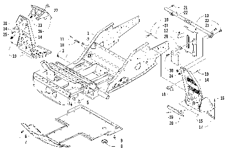 FRONT FRAME AND FOOTREST ASSEMBLY [85191]