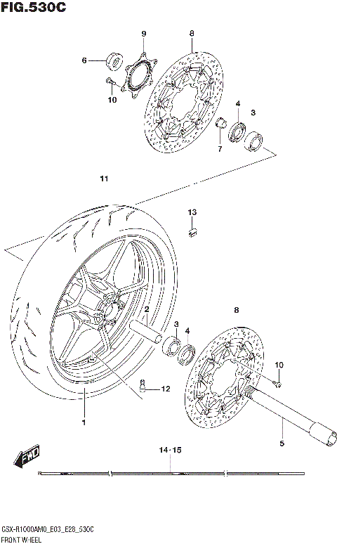 FRONT WHEEL (GSX-R1000RA)