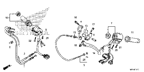 HANDLE LEVER@SWITCH@CABLE
