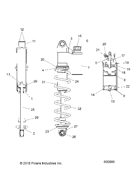 SUSPENSION, SHOCK, IFS W/RESERVOIR - S21EFK6PS/6PE (600989))