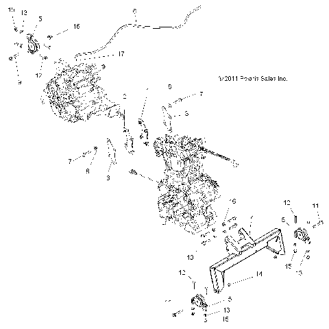 ENGINE, ENGINE and TRANSMISSION MOUNTING - R13VH57FX (49RGRENGINEMTG12RZR570I)
