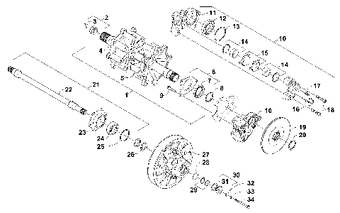 DRIVE TRAIN SHAFTS AND BRAKE ASSEMBLIES [101465]
