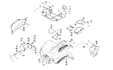 FRONT RACK, BODY PANEL, AND HEADLIGHT ASSEMBLIES [96475]