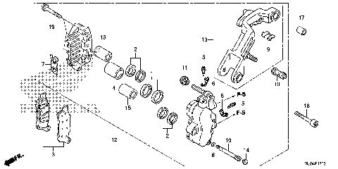 LEFT FRONT BRAKE CALIPER