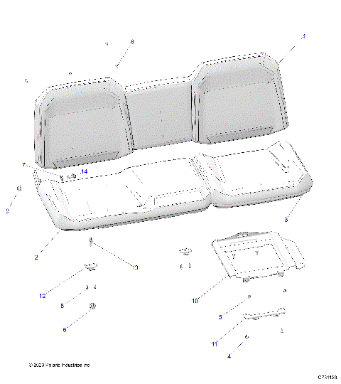 BODY, SEAT ASM. - R25TAE99FM/TAS99GM (C731129)