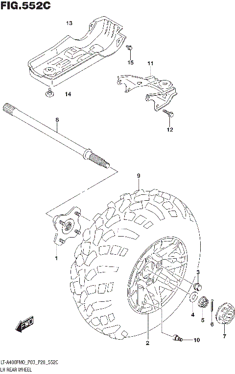 LH REAR WHEEL (LT-A400FZM0 P03)