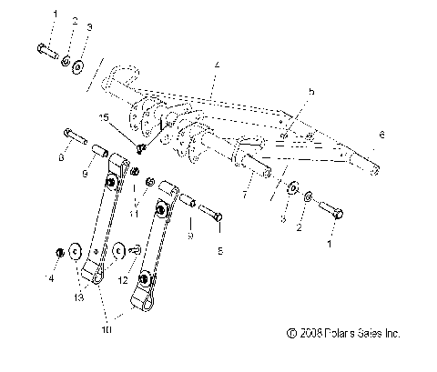 SUSPENSION, TORQUE ARM, FRONT (144 Inch) - S15CK6 ALL OPTIONS (49SNOWFTA09700RMK)