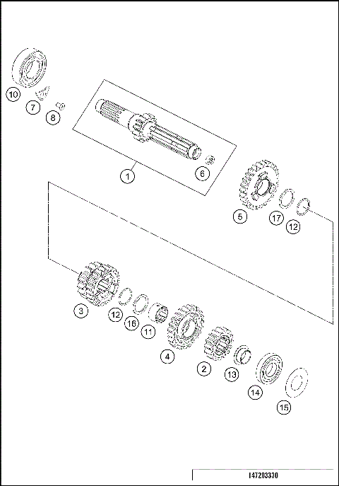 TRANSMISSION I - MAIN SHAFT